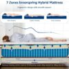 Dreemzee Full Size Medium Firm Mattress, 8 Inch Double Size Hybrid Memory Foam Matelas in a Box, Coils Pocket Spring, Pressure Relieving Gel Foam, CertiPUR-US & Oeko-Tex, 10-Year Warranty