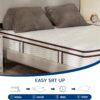 Dreemzee Full Size Medium Firm Mattress, 8 Inch Double Size Hybrid Memory Foam Matelas in a Box, Coils Pocket Spring, Pressure Relieving Gel Foam, CertiPUR-US & Oeko-Tex, 10-Year Warranty